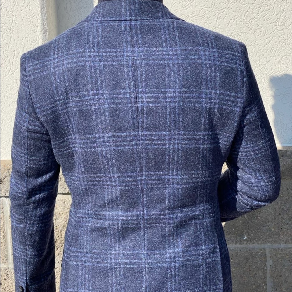 Joseph Abboud Blue Plaid Sport Coat. NWT - Picture 6 of 10